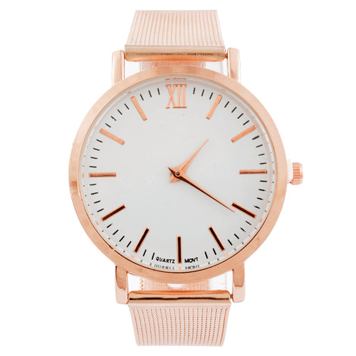 Doreen Box Women Fashion Sport Simple Quartz Wrist Watches Rose Gold / Silver Color Battery Included 23cm(9