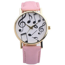 Load image into Gallery viewer, Doreen Box PU Leather Multicolor Quartz Wrist Watches Musical Piano Note Black Battery Included 24cm(9 4/8&quot;) long, 1 Piece