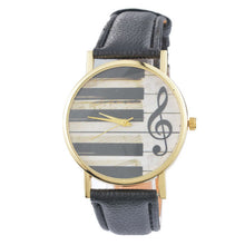 Load image into Gallery viewer, Doreen Box PU Leather Quartz Wrist Watches Musical Note Keyboard Multicolor Trendy Battery Included 24cm(9 4/8&quot;) long, 1 Piece