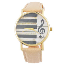 Load image into Gallery viewer, Doreen Box PU Leather Quartz Wrist Watches Musical Note Keyboard Multicolor Trendy Battery Included 24cm(9 4/8&quot;) long, 1 Piece