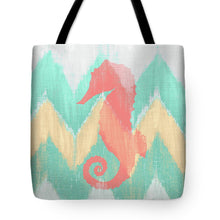 Load image into Gallery viewer, Sea Creature On Chevron II Tote Bag