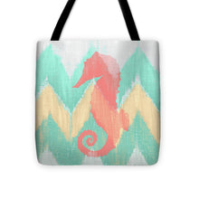 Load image into Gallery viewer, Sea Creature On Chevron II Tote Bag