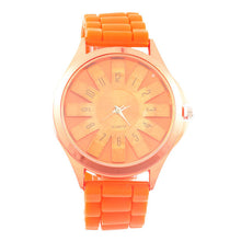 Load image into Gallery viewer, Doreen Box Silicone Quartz Wrist Watches Hollow Sunflower Multicolor Dial Plate Women Trendy Battery Included 23cm long, 1 Piece